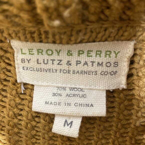 Leroys & Perry by Lutz & Patmos Wool Toggle Knit Cardigan Hoodie M - Picture 2 of 8